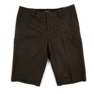 Banana Republic Petite brown Ryan Fit long leg tailored wool shorts size 10 P